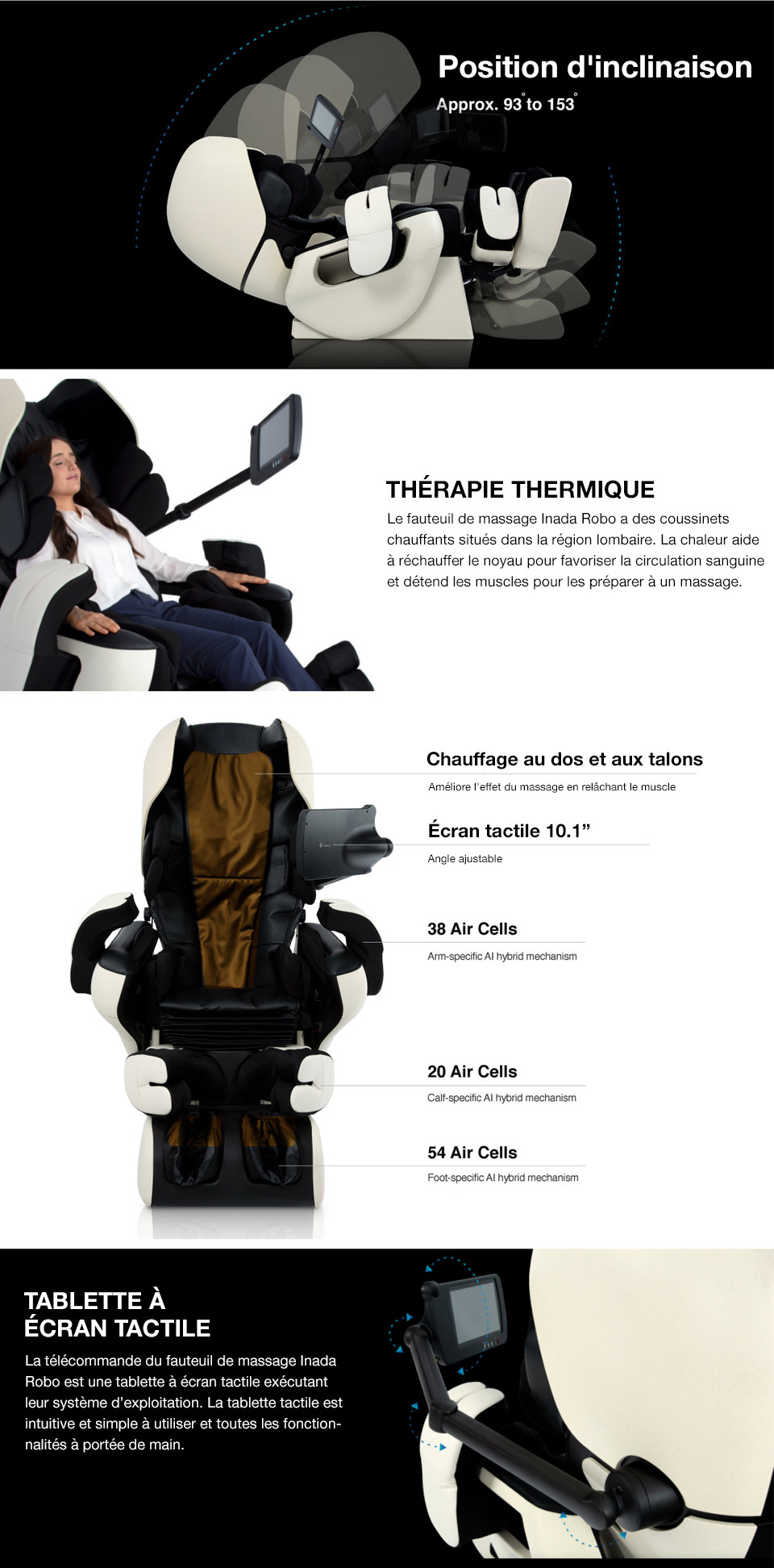 Thrapie thermique du fauteuil de Massage Therapina Robo de Inada