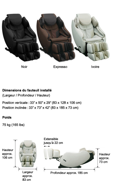 Fauteuil de Massage Sogno Fusion de Inada