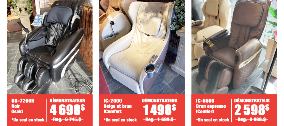 Fauteuil de massage en liquidation