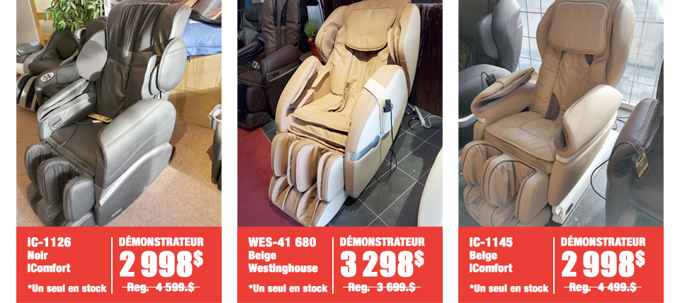 Fauteuil de massage en liquidation