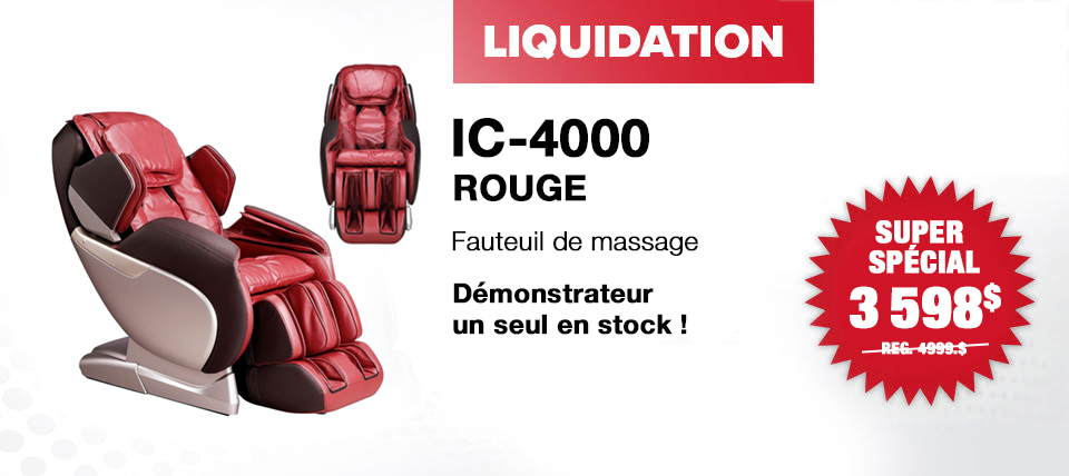 Fauteuil de massage en liquidation - Fauteuil de massage iComfort IC-4000