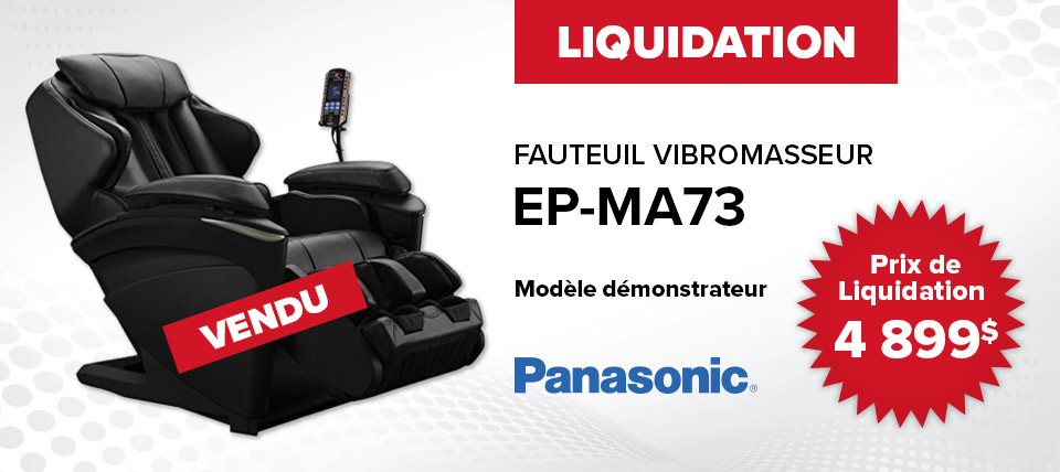 Fauteuil de massage en liquidation - Fauteuil vibromasseur Panasonic EP-MA73