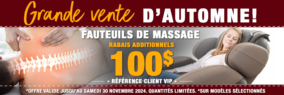 Promotion sur les fauteuils de massage