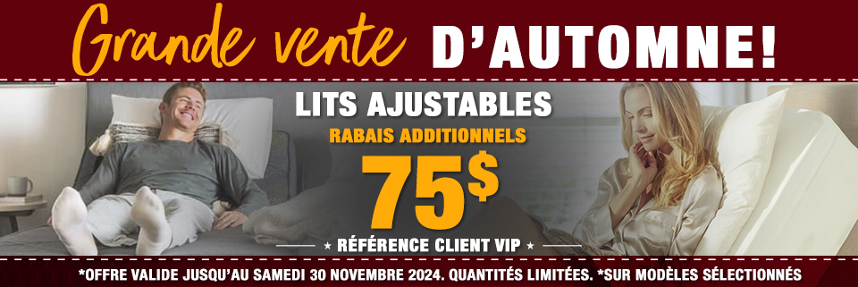 Promotion sur les lits ajustables