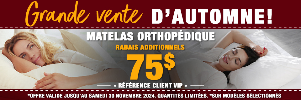Promotion sur les matelas orthopédiques